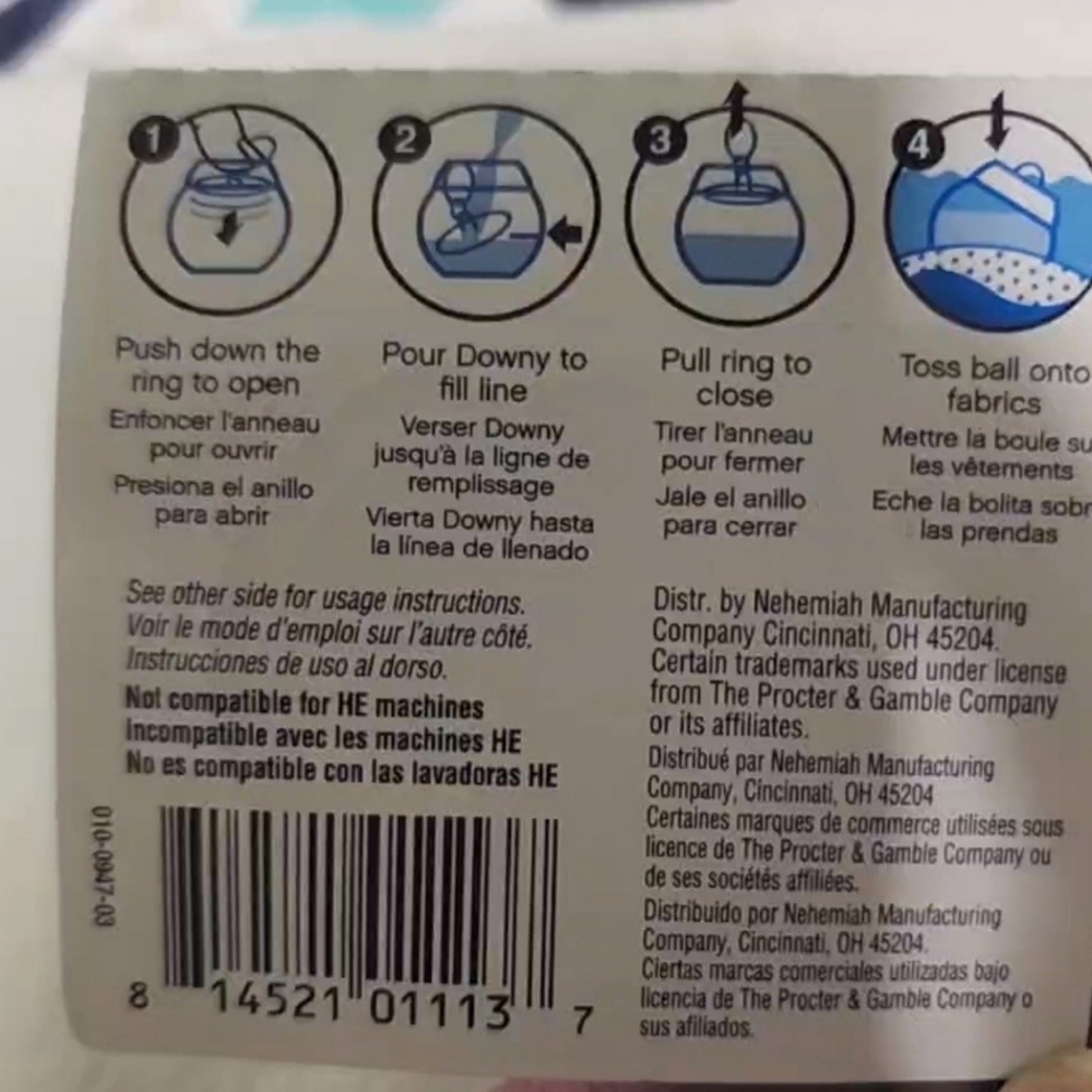 Downy Ball x 3 Fabric Softener Dispenser - NEW - Picture 3 of 4